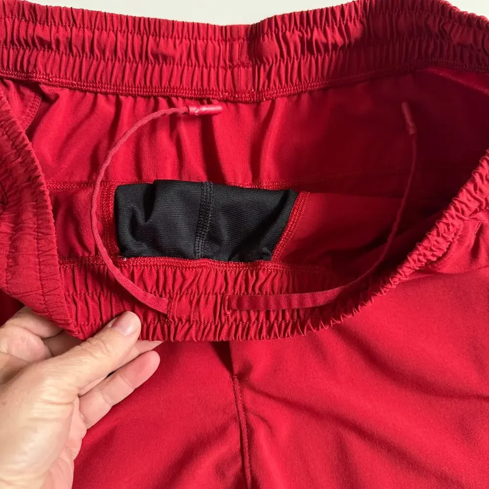 Lululemon Pace Breaker Linerless Short Workout Large M7AQES Terra Orange Red EUC - Picture 11 of 16